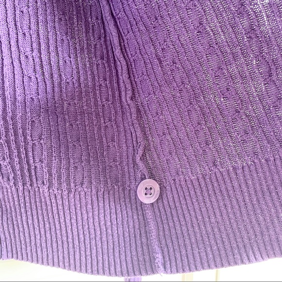 Laura Scott Petite Cable Knit Cardigan Sweater PM - Picture 12 of 16